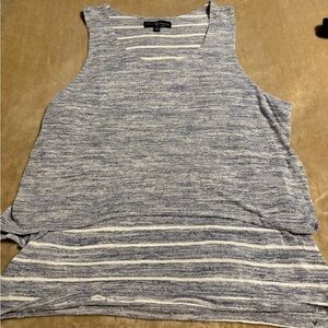 Fred David Heathered Blue and White Tank Top